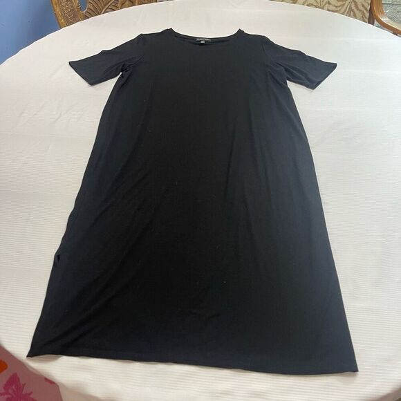 Eileen Fisher Dresses & Skirts - Eileen Fisher Black Crew Neck Dress Size Medium